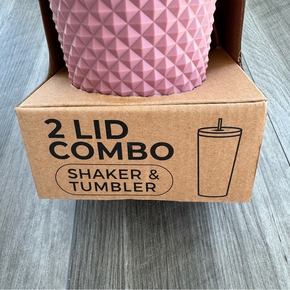 HYDRO SHAKER Studded • Dusty ROSE • 2 Lid Combo • New in Box! - Picture 2 of 3